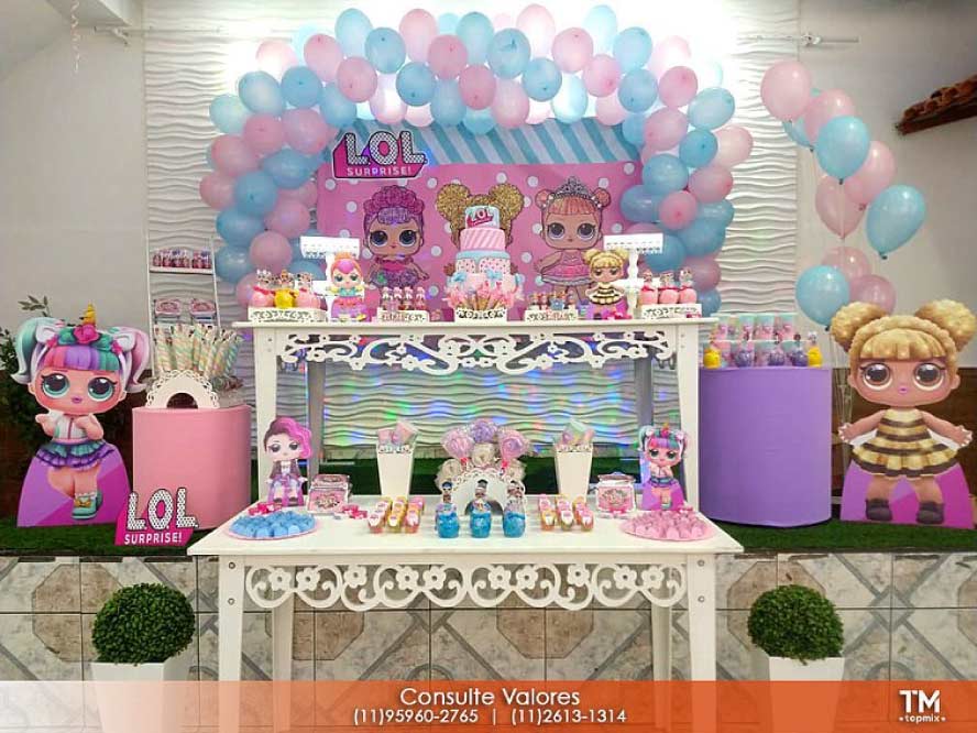 Aluguel de Decoração Para Festa Infantil Aniversários Mesa Cilindro